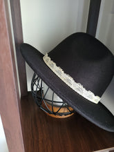 Load image into Gallery viewer, Black Custom Hat with Ribbon
