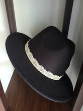 Load image into Gallery viewer, Black Custom Hat with Ribbon
