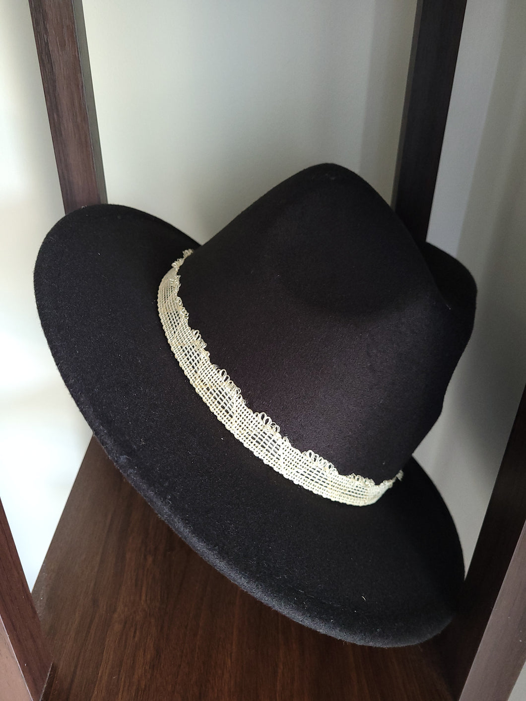 Black Custom Hat with Ribbon