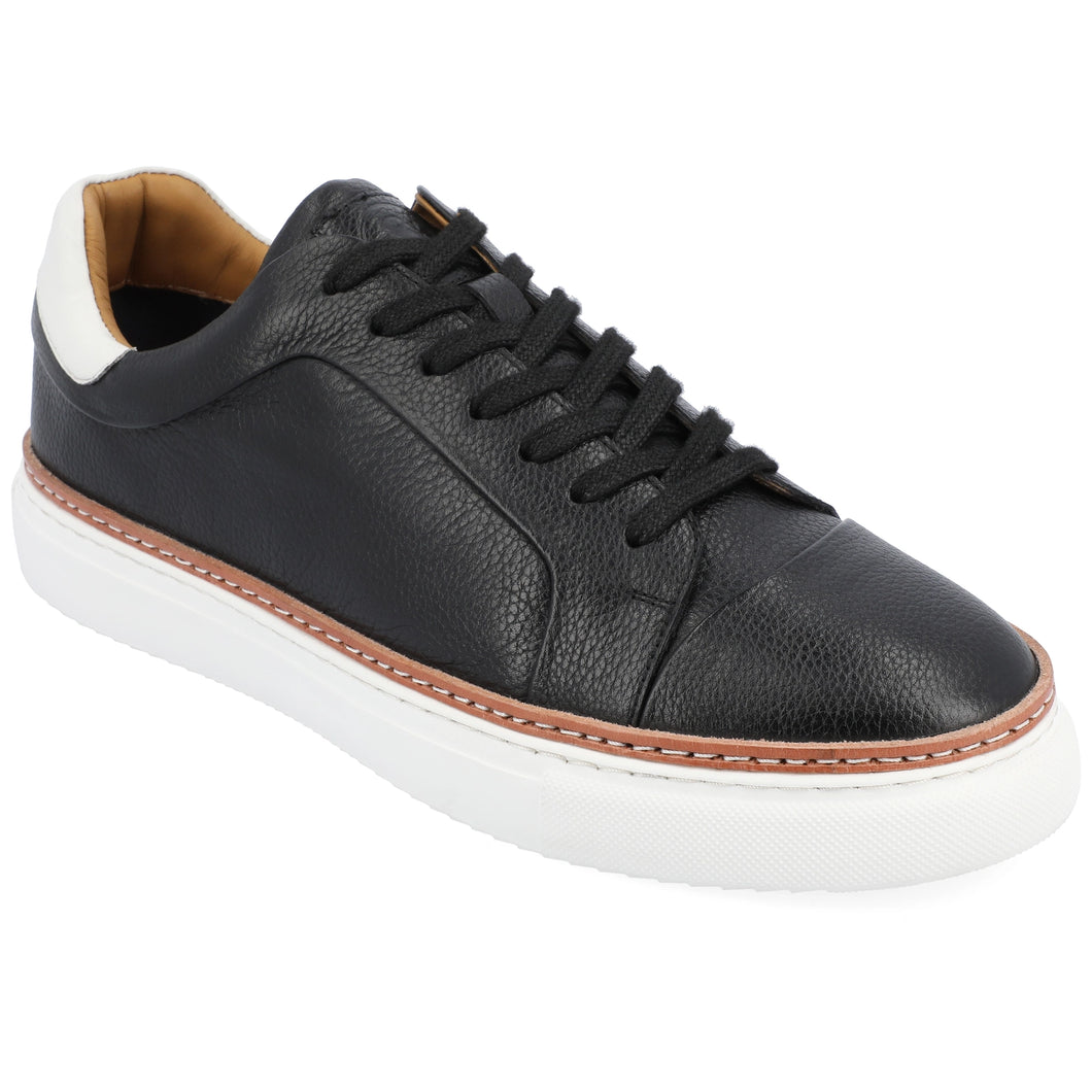 Thomas & Vine - Casual Leather Sneakers - Black