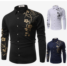 Load image into Gallery viewer, gold flower long sleeve shirts
