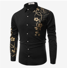 Load image into Gallery viewer, gold flower long sleeve shirts
