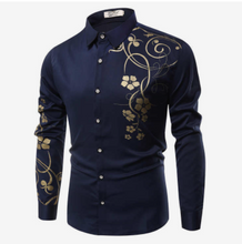 Load image into Gallery viewer, gold flower long sleeve shirts
